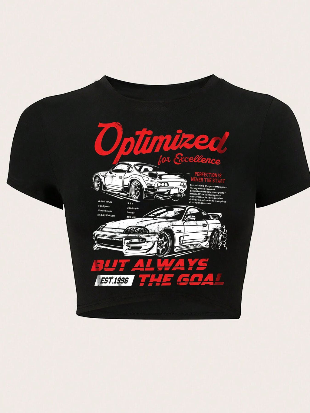 Women's Crop T-Shirt with Retro Phone Design