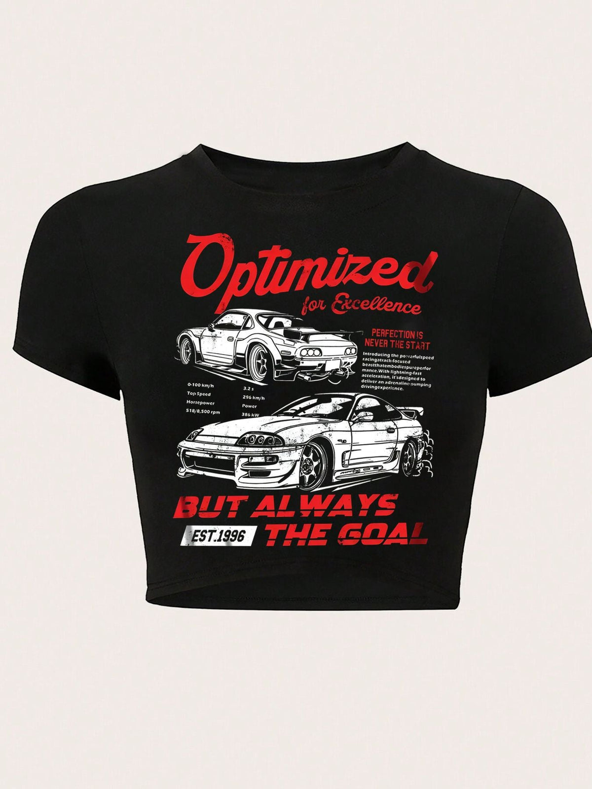 Women's Crop T-Shirt with Retro Phone Design