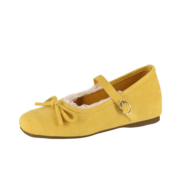 Women's Ballet Flats with Decorative Strap