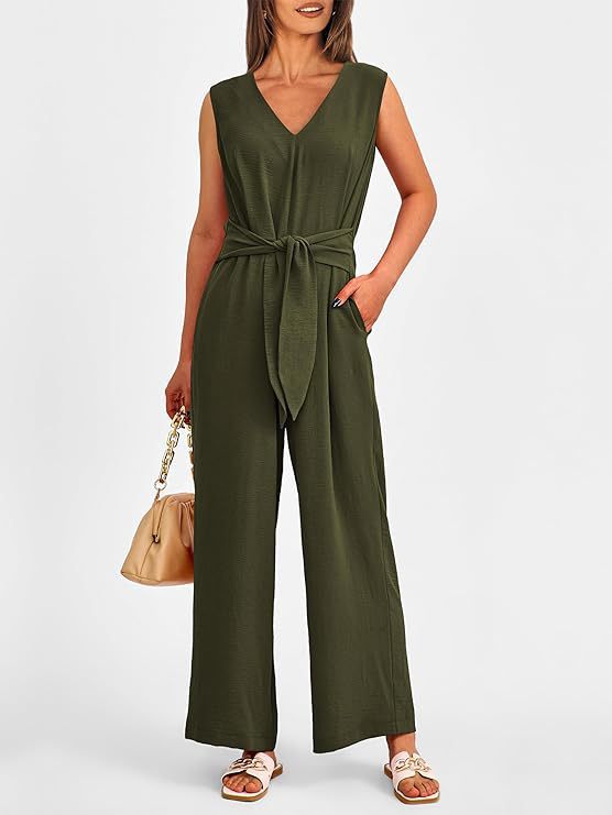 Women's Elegant Tailored Wide-Leg Jumpsuit