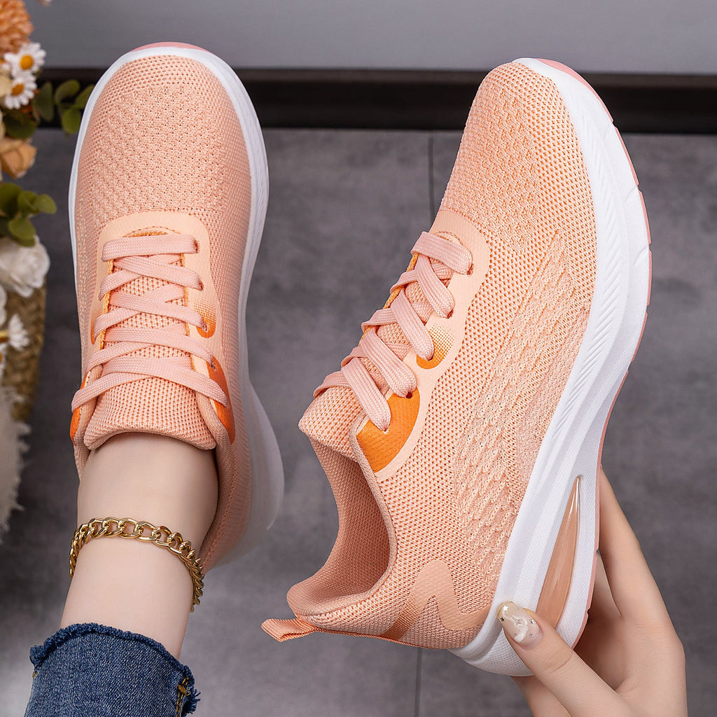 Women's Breathable Casual Sneakers with Non-Slip Sole and Elastic Upper
