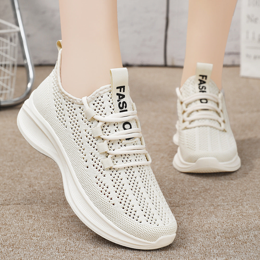 Women's Breathable Sneakers with Elastic Upper