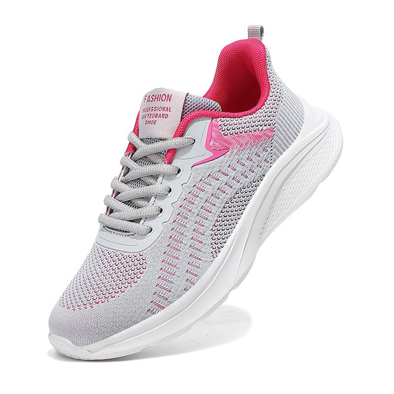 Women's Breathable Running Sneakers with Elastic Upper