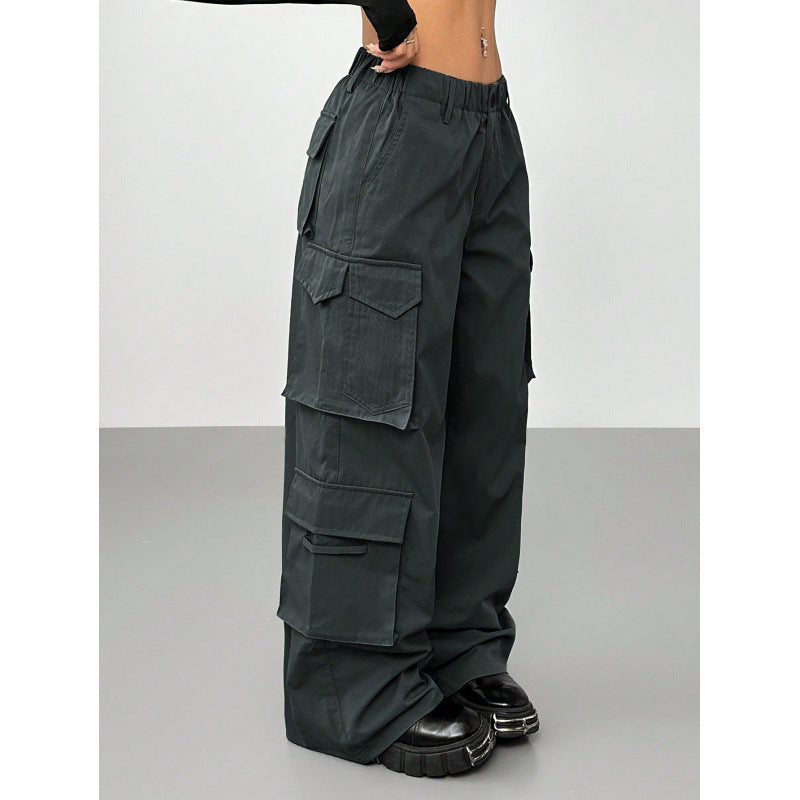 Women's Wide Leg Cargo Pants with Pockets