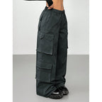 Women's Wide Leg Cargo Pants with Pockets