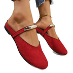 Women's Ballet Flats with Elegant Strap Trim