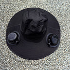 Air-Cooled Sun Hat with Removable USB Fans and Neck Protection