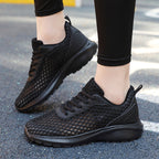 Women's Breathable Running Sneakers with Flexible Mesh Upper