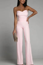 Elegant Women's Jumpsuit with Off-Shoulder Design and Wide Leg