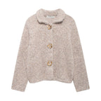 Women's Elegant Cardigan with Decorative Button Details