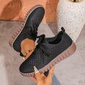 Women's Breathable Sneakers with Perforated Upper
