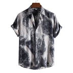 Women's Short-Sleeve Shirt with Watercolor Design