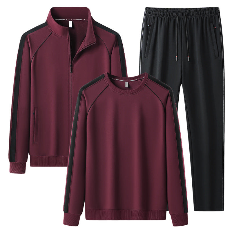 Men's Three-Piece Leisure Training Suit Set