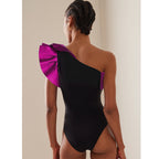 Women's Asymmetric Ruffle Swimsuit