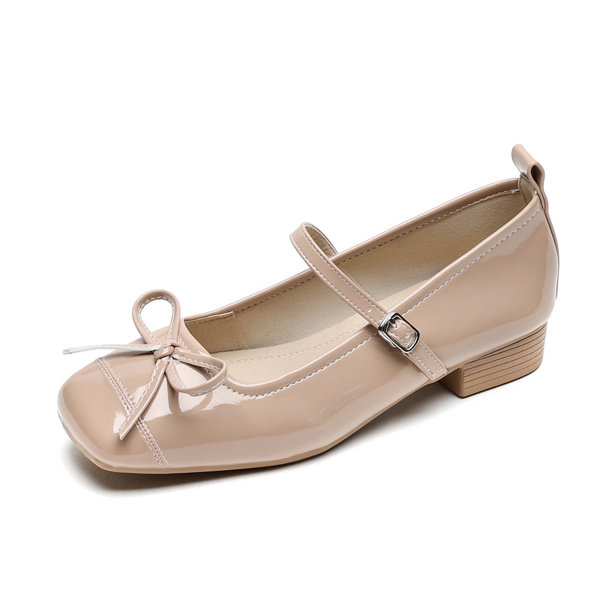 Women's Ballet Flats with Bow and Comfortable Strap