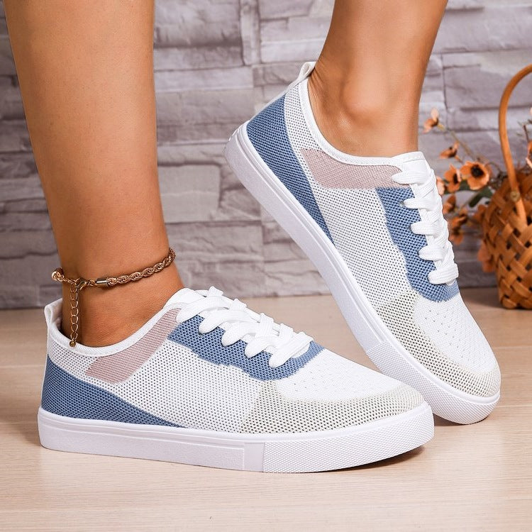 Women's Breathable Sneakers with Elastic Mesh Structure