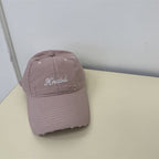 Men's Distressed Cotton Baseball Cap
