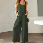 Women's Airy Two-Piece Ensemble with Loose Cut