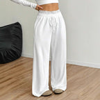 Women's Comfortable Wide-Leg Casual Pants with Elastic Waistband