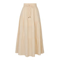 Women's Long Skirt with Swinging Ruffles and Elastic Waistband
