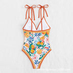 Women's Swimsuit with Vibrant Plant and Fruit Print