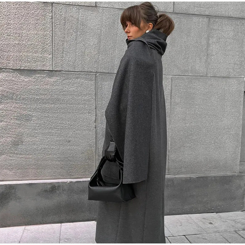 Women's Elegant Oversized Coat with Hood