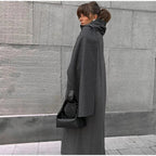 Women's Elegant Oversized Coat with Hood