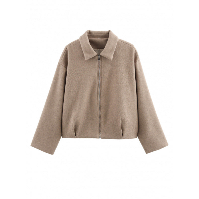 Women's Elegant Fleece Zip-Up Jacket