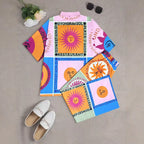 Women's Short-Sleeve Shirt and Matching Shorts Set