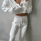 Women's Cozy Lounge Set with Floral Design