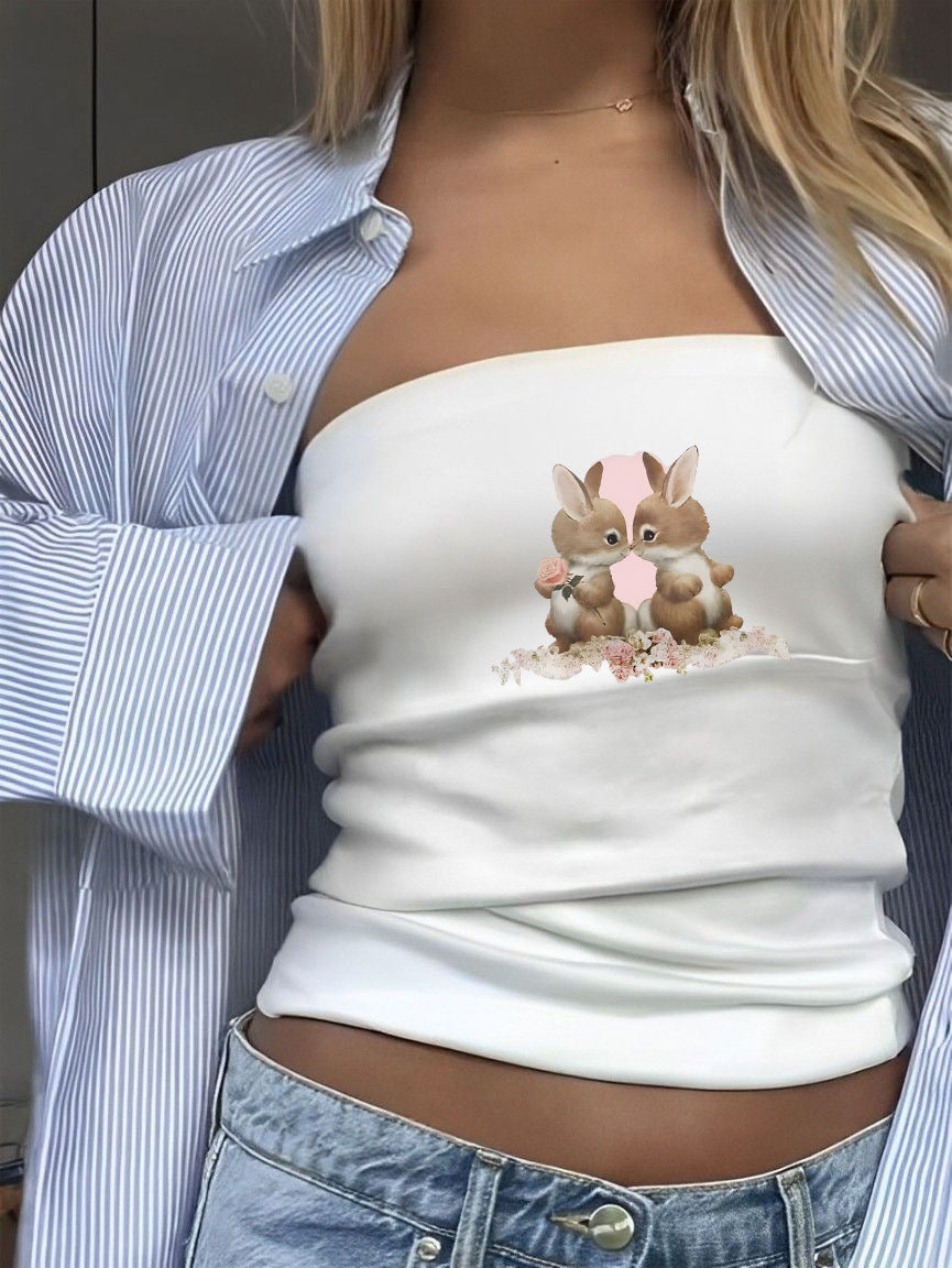 Women's Bandeau Top with Sporty France Design