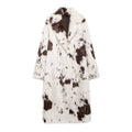 Elegant Faux Fur Coat in Modern Animal Print