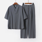 Men's Two-Piece Lightweight Kimono Loungewear Set