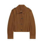Women's Cropped Jacket with Decorative Button Details and Elegant Cut