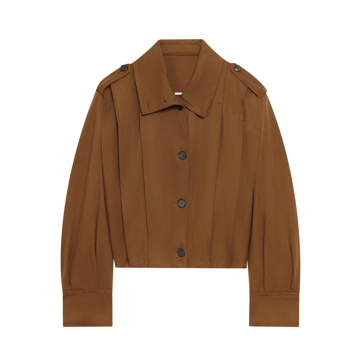 Women's Cropped Jacket with Decorative Button Details and Elegant Cut