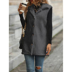 Women's Elegant and Cozy Teddy Jacket with Button Placket