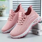 Women's Breathable Casual Sneakers with Elastic Fit and Cushioned Sole