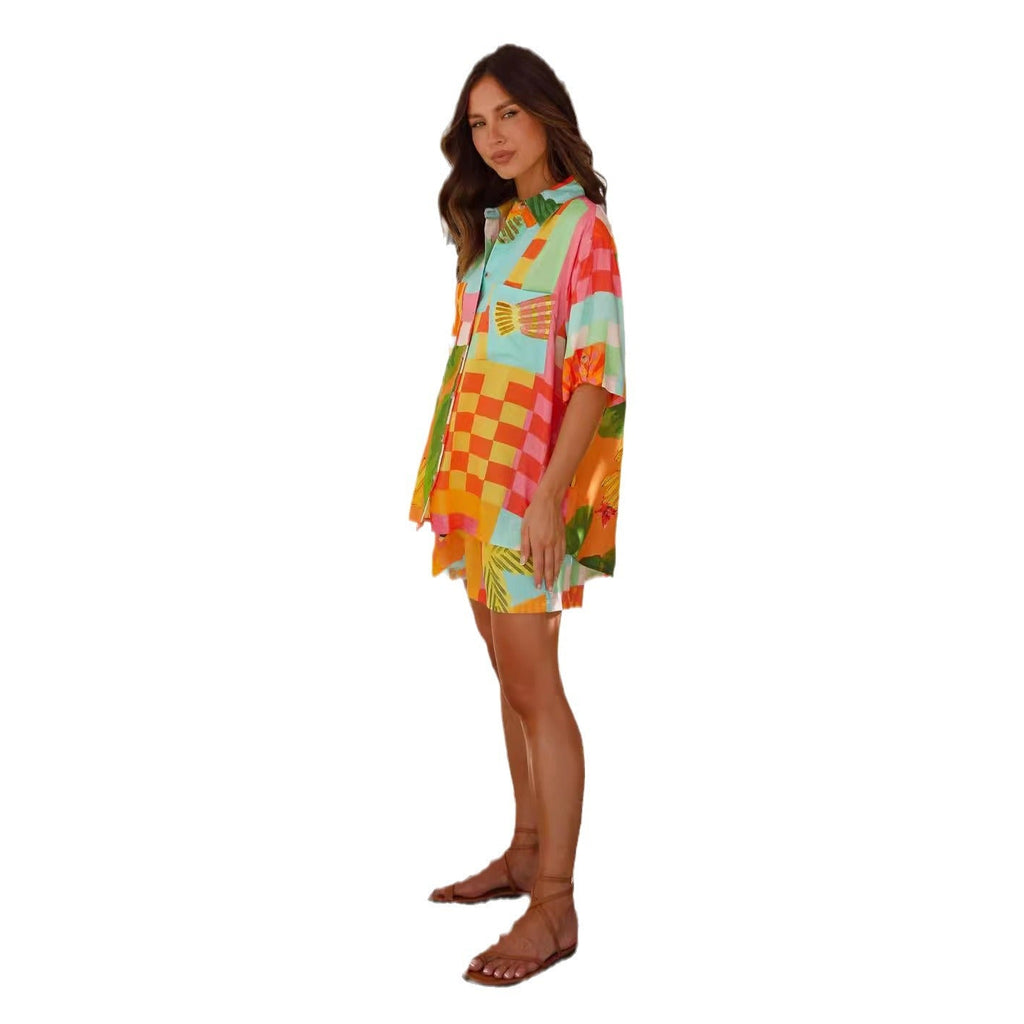 Women's Relaxed-Fit Short-Sleeve Chic Shirt