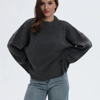 Women's Comfortable Oversized Sweater with Wide Sleeves