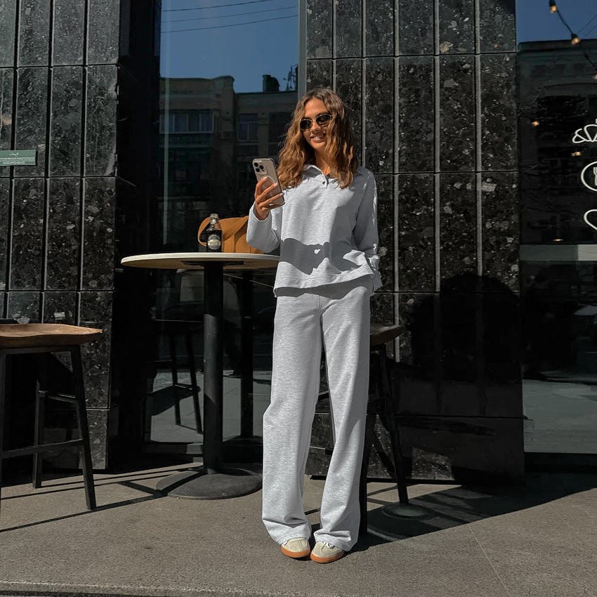 Women's Comfortable Sweatpants Set with Casual Cut