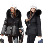 Elegant and Warm Winter Jacket with Detachable Faux Fur Collar