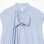 Women's Blouse with Modern Cut and Unique Tie Collar