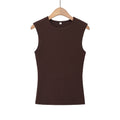 Women's Sleeveless Top with Modern Cut and Form-Fitting Design