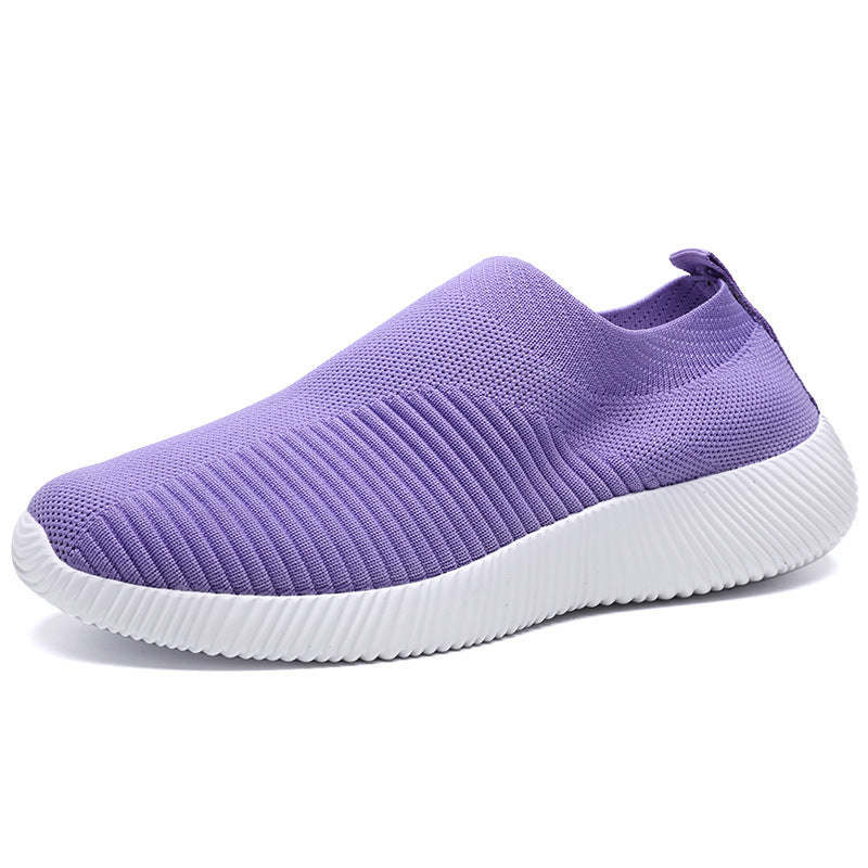 Women's Breathable Slip-On Sneakers with Elastic Upper