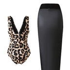 Women's Swimsuit with Draped Skirt