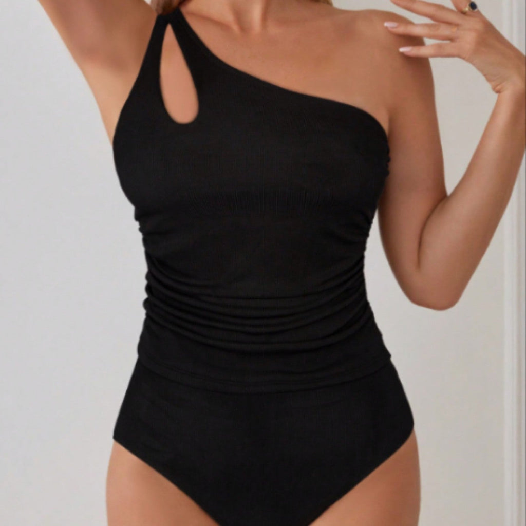 Women's Asymmetrical Ruched One-Piece