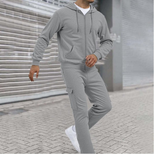 Men's Sporty Zip Sweat Set
