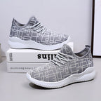 Women's Breathable Casual Sneakers with Trendy Knit Design