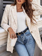 Women's Elegant Blazer with Floral Embroidery
