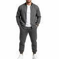 Men's Sweat Set with Bomber Jacket and Jogging Pants